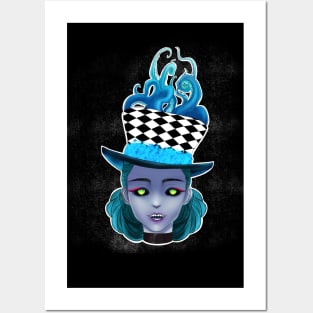 Octopus  Girl Hat Posters and Art